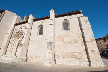 Fototapeta na wymiar St. Nicholas church facade in Burgos, Spain.