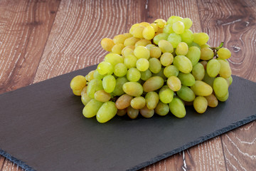 Grapes on a wooden table