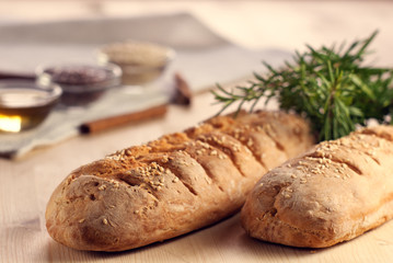 Свежий хрустящий багет