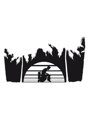 Fototapeta premium Sun palms beach vacation vacation large toilet toilet shit toilet funny brown sausage fladen stink shit kacke kot frechen comic cartoon