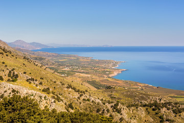 Scenic view of the southwest coast. Crete Island of Sfakia region. Greece, Europe.