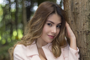 Fototapeta premium Portrait of a woman with a beautiful face