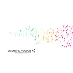Structure molecule of DNA and neurons. Structural atom. Chemical compounds. Medicine, science, technology concept. Geometric abstract background. Vector illustration for your design.
