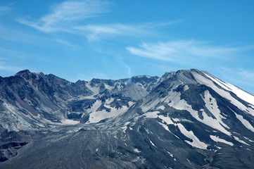 Scenic View of Smoke Rising from Mount St Helens Volcano in Washington