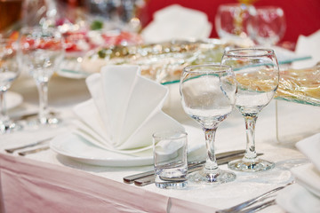 restaurant table with food