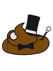 Sir gentlemen gentleman hat monoculus eyeglasses furry fladen stinking shit shit kot smell disgusting common comic cartoon