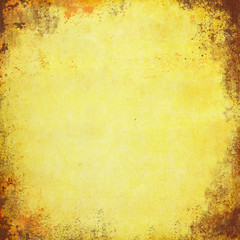Yellow grunge wall for texture background