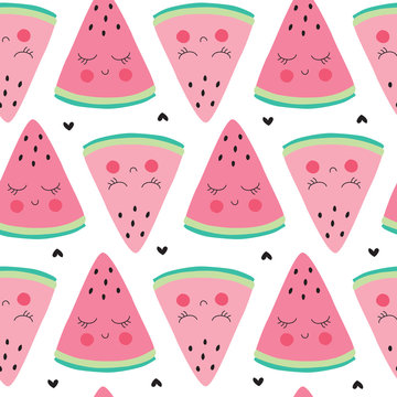 seamless melon pattern vector illustration