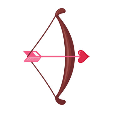 Cupid bow and an arrow with a heart icon.