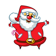 Christmas cartoon of Santa Claus. Vector illustration