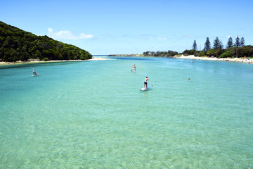 Tallebudgera Creek in Burleigh Heads, Australia.