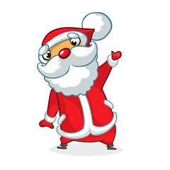 Christmas cartoon of Santa Claus. Vector illustration