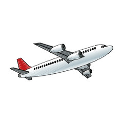 Airplane icon. Travel trip vacation and tourism theme. Isolated design. Vector illustration