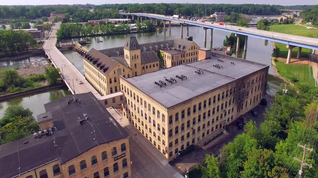 Scenic, Historic Converted Industrial Buildings on Appleton Waterfront, Fox River.
