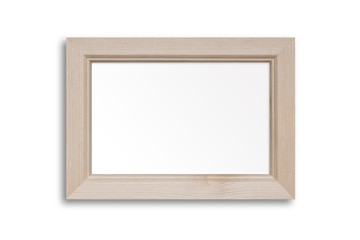 Blank wooden photo frame