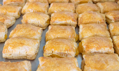 Melon pie fresh from the oven.