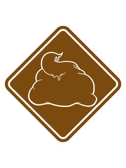 Warning sign danger warning sign caution stinking shit poison heap scotch disgusting common comic cartoon