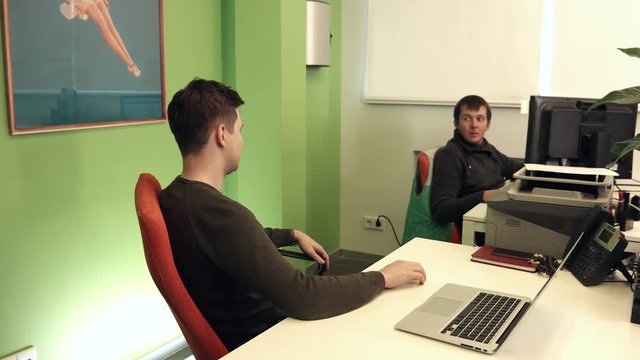 the Support Staff in Office Are Discussing the Problem