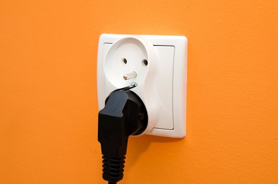 Electrical socket in wall