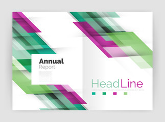 Fototapeta premium Geometric business annual report templates, modern brochure flyer template