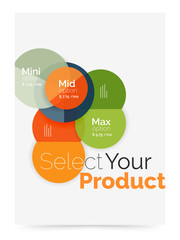 Business layout - select your product with sample options
