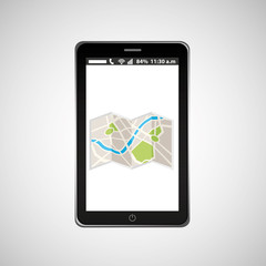 map mobile phone navigation vector illustration eps 10