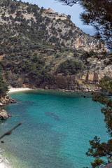 Obraz premium Amazing Seascape with Livadi beach, Thassos island, East Macedonia and Thrace, Greece 