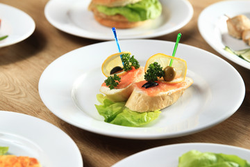 a host of delicious dishes on the table in the children's restau