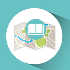 library map pin pointer design vector illustration eps 10