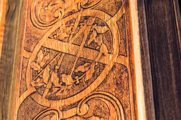 Fototapeta na wymiar Freemasonry door entrance detail