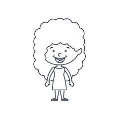 Girl cartoon icon. Kid childhood little people and person theme. Isolated design. Vector illustration