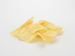 Potato Chips On White