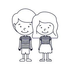 Boy and girl cartoon icon. Kid childhood little people and person theme. Isolated design. Vector illustration