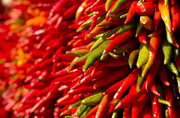 chiles red and green
