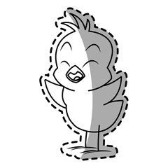 Chicken cartoon icon. Animal farm nature rural and creature theme. Isolated design. Vector illustration