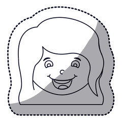 Girl cartoon icon. Kid childhood little people and person theme. Isolated design. Vector illustration