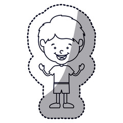 Boy cartoon icon. Kid childhood little people and person theme. Isolated design. Vector illustration