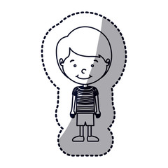 Boy cartoon icon. Kid childhood little people and person theme. Isolated design. Vector illustration