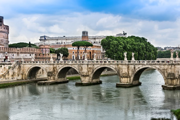 St. Angelo Bridge over the Tiber River