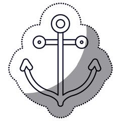 Anchor icon. Sea lifestyle nautical and marine theme. Isolated design. Vector illustration