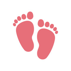 Foot print icon. Baby object child childhood infant theme. Isolated design. Vector illustration