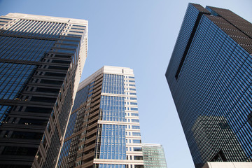 Fototapeta na wymiar Skyscraper of business and financial district