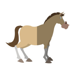 Horse cartoon icon. Animal farm nature rural and creature theme. Isolated design. Vector illustration