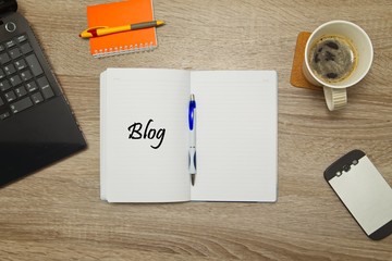 Open notebook with text 