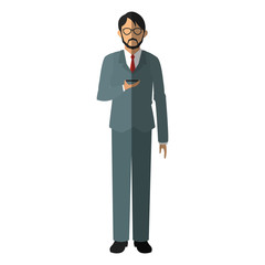 Obraz na płótnie Canvas avatar man with smartphone icon. Device gadget technology theme. Isolated design. Vector illustration