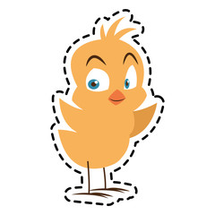 Chicken cartoon icon. Animal farm nature rural and creature theme. Isolated design. Vector illustration