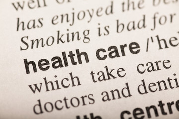 health care - text in dictionary