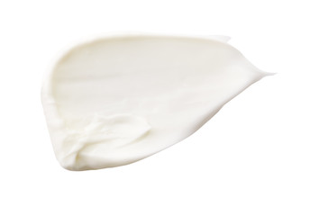 Cosmetic cream in abstract shape on background
