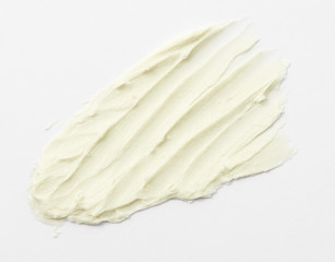 Light Yellow color cream stroke on background