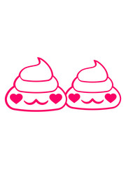 Couple, couple, team, hearts, love, little, cute, cute, kot, kacka, shit, heap, pile, face, laughs